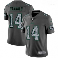 Nike Jets 14 Sam Darnold Gray Camo Vapor Untouchable Limited Jersey