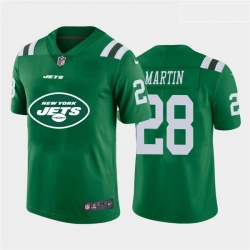 Nike Jets 28 Curtis Martin Green Team Big Logo Vapor Untouchable Limited Jersey