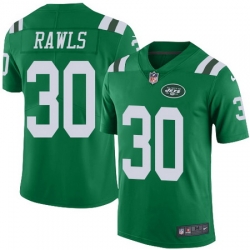 Nike Jets #30 Thomas Rawls Green Mens Stitched NFL Limited Rush Jersey