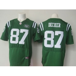 Nike Jets #87 Eric Decker Green Mens Stitched NFL Elite Rush Jersey