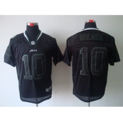 Nike New York Jets 10 Santonio Holmes Black Elite Lights Out NFL Jersey