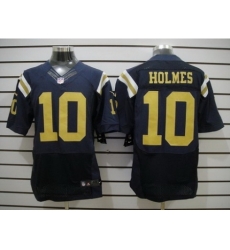 Nike New York Jets 10 Santonio Holmes Blue Elite NFL Jersey