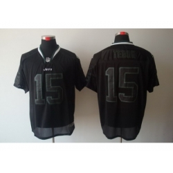 Nike New York Jets 15 Tim Tebow Black Elite Lights Out NFL Jersey