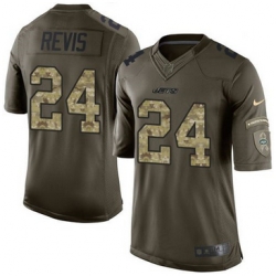 Nike New York Jets #24 Darrelle Revis Green Men 27s Stitched NFL Limited Salute to Service Jersey