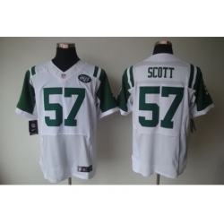 Nike New York Jets 57 Bart Scott White Elite NFL Jersey