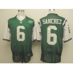 Nike New York Jets 6 Mark Sanchez Green Elite Jeersey