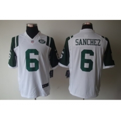 Nike New York Jets 6 Mark Sanchez White Limited NFL Jersey