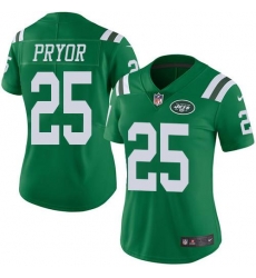 Nike Jets #25 Calvin Pryor Green Womens Stitched NFL Limited Rush Jersey