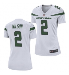 Women Nike New York Jets #2 Zach Wilson White Vapor Limited Jersey