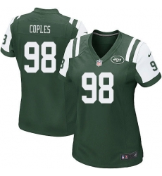 Women's Nike New York Jets #98 Quinton Coples Limited Green Team Color NFL Jersey