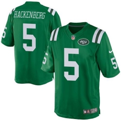 Nike Jets #5 Christian Hackenberg Green Youth Stitched NFL Elite Rush Jersey