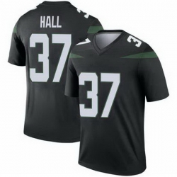 Youth New York Jets Bryce Hall #37 Black Vapor Limited Stitched Football Jersey