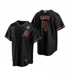 Men Arizona Diamondbacks 4 Ketel Marte Black 2023 World Series Cool Base Stitched Baseball Jersey