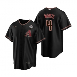 Men Arizona Diamondbacks 4 Ketel Marte Black 2023 World Series Cool Base Stitched Baseball Jersey