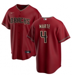 Men Arizona Diamondbacks 4 Ketel Marte Red Cool Base Stitched Baseball Jersey