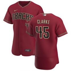 Men Arizona Diamondbacks 45 Taylor Clarke Men Nike Crimson Flex Base Alternate Team MLB Jersey