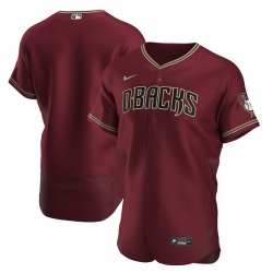 Men Arizona Diamondbacks Men Nike Crimson Flex Base Alternate Team MLB Jersey