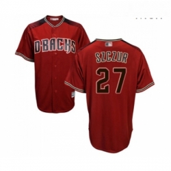 Mens Arizona Diamondbacks 27 Matt Szczur Replica Red Brick Alternate Cool Base Baseball Jersey 