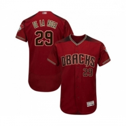 Mens Arizona Diamondbacks 29 Jorge De La Rosa Red Alternate Authentic Collection Flex Base Baseball Jersey