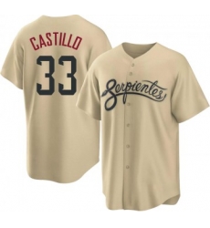 Mens Arizona Diamondbacks Neyfy Castillo Gold 2021 City Connect Cool Base Jersey