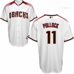 Mens Majestic Arizona Diamondbacks 11 A J Pollock Authentic White Home Cool Base MLB Jersey