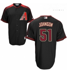 Mens Majestic Arizona Diamondbacks 51 Randy Johnson Authentic Black Alternate Home Cool Base MLB Jersey