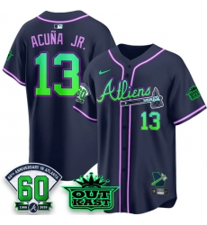 MEN ATLANTA BRAVES ATLIENS 13 Ronald Acuna Jr FLEX BASE Fashion JERSEY ALL STITCHED
