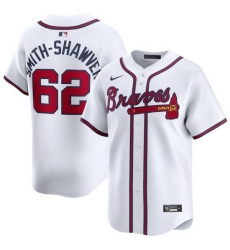 Men Atlanta Braves 62 AJ Smith Shawver White 2024 Home Limited Stitched Baseball Jersey