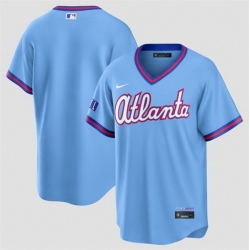Men Atlanta Braves Blank Powder Blue 2026 City Connect Stadium Stitched Baseball Jersey