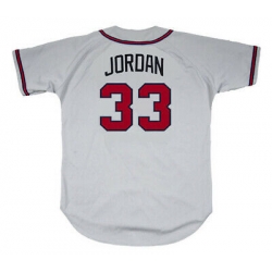 Men Nike Atlanta Braves 33 Brian Jordan White Stitched Cool Base Jersey