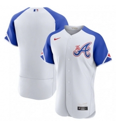 Men's Atlanta Braves Blank White 2023 City Connect Flex Base Stitched Jersey