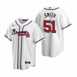 Mens Nike Atlanta Braves 51 Will Smith White Home Stitched Baseball Jersey