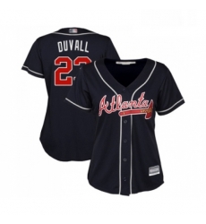 Womens Atlanta Braves 23 Adam Duvall Replica Blue Alternate Road Cool Base Baseball Jersey 