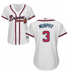 Womens Majestic Atlanta Braves 3 Dale Murphy Replica White Home Cool Base MLB Jersey