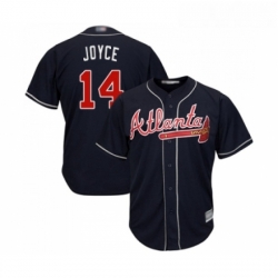 Youth Atlanta Braves 14 Matt Joyce Replica Blue Alternate Road Cool Base Baseball Jersey 