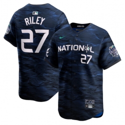 Youth Atlanta Braves 27 Austin Riley Royal 2023 All Star Stitched Baseball Jersey