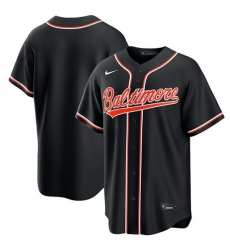 Men Baltimore Orioles Blank 2026 Fashion Replica Black Out Stitched Baseball Jersey