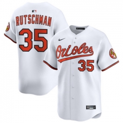 Men Baltimore Orioles Nike Home Limited Jersey White Rutschman Adley 35