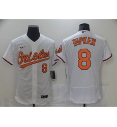 Men Nike Baltimore Orioles 8 Cal Ripken Jr White Authentic Player MLB Jersey