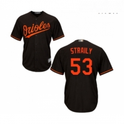 Mens Baltimore Orioles 53 Dan Straily Replica Black Alternate Cool Base Baseball Jersey 