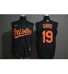 Orioles 19 Chris Davis Black Nike Cool Base Sleeveless Jersey