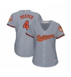 Womens Baltimore Orioles 4 Earl Weaver Replica Grey Road Cool Base Baseball Jersey 