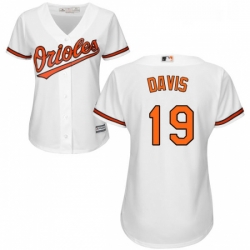 Womens Majestic Baltimore Orioles 19 Chris Davis Replica White Home Cool Base MLB Jersey