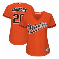 Womens Majestic Baltimore Orioles 20 Frank Robinson Authentic Orange Alternate Cool Base MLB Jersey