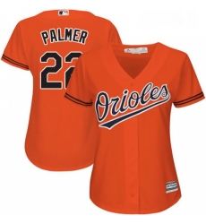 Womens Majestic Baltimore Orioles 22 Jim Palmer Authentic Orange Alternate Cool Base MLB Jersey