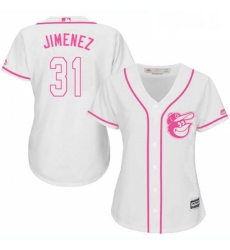 Womens Majestic Baltimore Orioles 31 Ubaldo Jimenez Authentic White Fashion Cool Base MLB Jersey