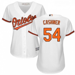 Womens Majestic Baltimore Orioles 54 Andrew Cashner Authentic White Home Cool Base MLB Jersey 