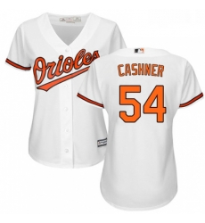 Womens Majestic Baltimore Orioles 54 Andrew Cashner Replica White Home Cool Base MLB Jersey 