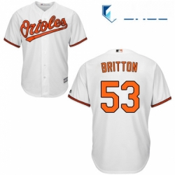 Youth Majestic Baltimore Orioles 53 Zach Britton Replica White Home Cool Base MLB Jersey