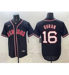 Men Boston Red Sox 16 Jarren Duran 2026 Fashion Replica Black Out Stitched Baseball Jersey Men Boston Red Sox 16 Jarren Duran 2026 Fashion Replica Black Out Stitched Baseball Jersey